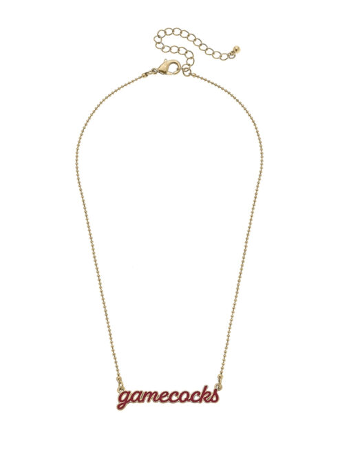 South Carolina Gamecocks Enamel Script Necklace - Image 2