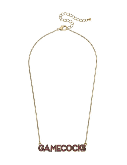 South Carolina Gamecocks Outline Enamel Necklace - Image 2