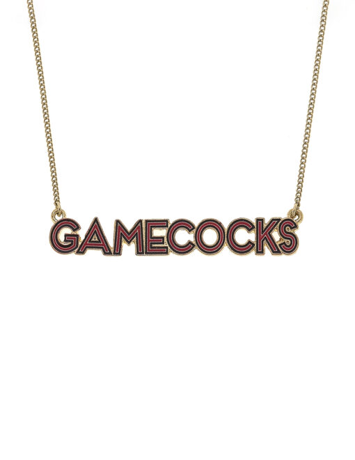 South Carolina Gamecocks Outline Enamel Necklace