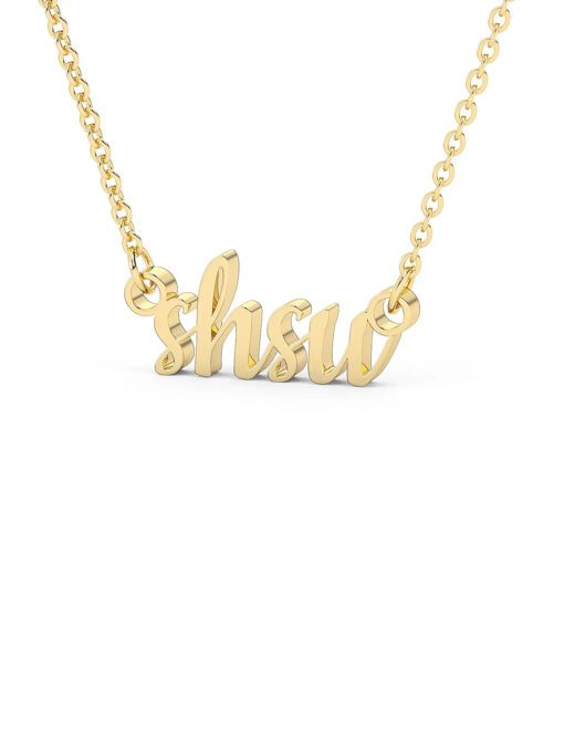 Stainless Steel SHSU Script Necklace - Image 2