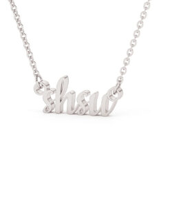 Stainless Steel SHSU Script Necklace
