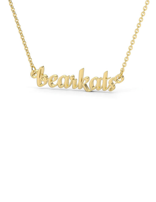 Stainless Steel Bearkats Script Necklace - Image 2