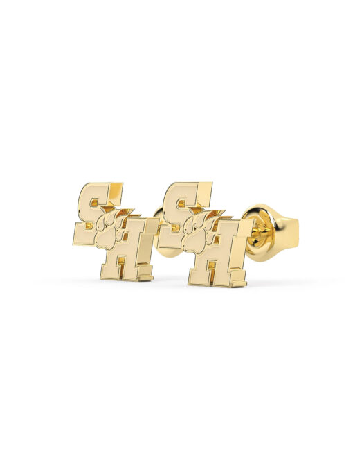 Stainless Steel Sam Houston SH Paw Studs - Image 2