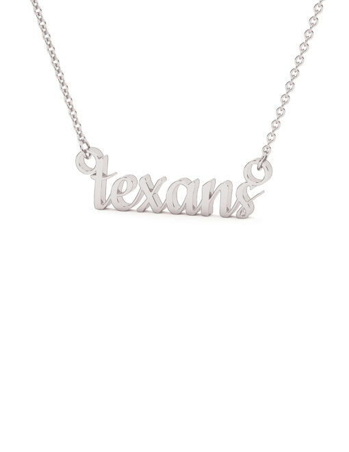 Stainless Steel Texans Script Necklace