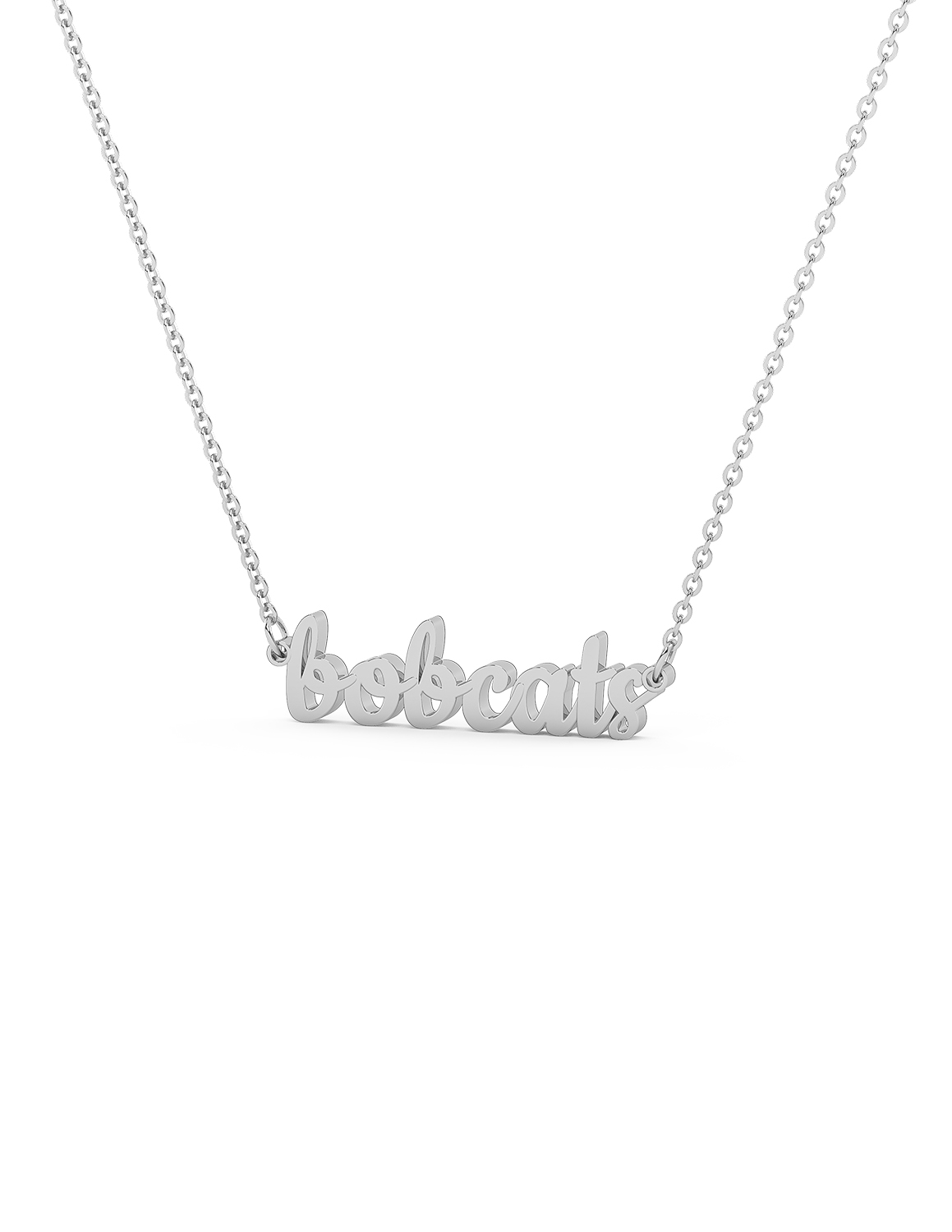 Stainless Steel Bobcat Script Necklace - Image 2