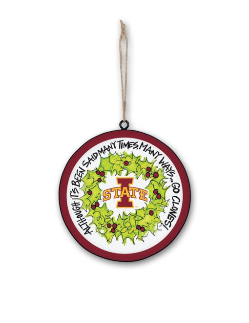 ISU Metal Ornament
