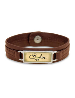 BU Leather Baylor Bracelet