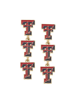 TTU Triple Drop Earrings