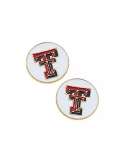 TTU Enamel Disc Stud Earrings