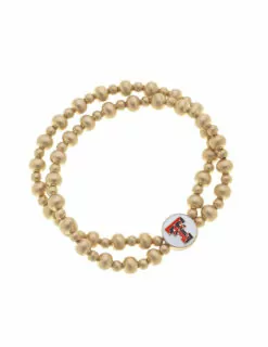 TTU 2-Row Ball Bead Stretch Bracelet
