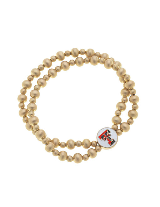 TTU 2-Row Ball Bead Stretch Bracelet