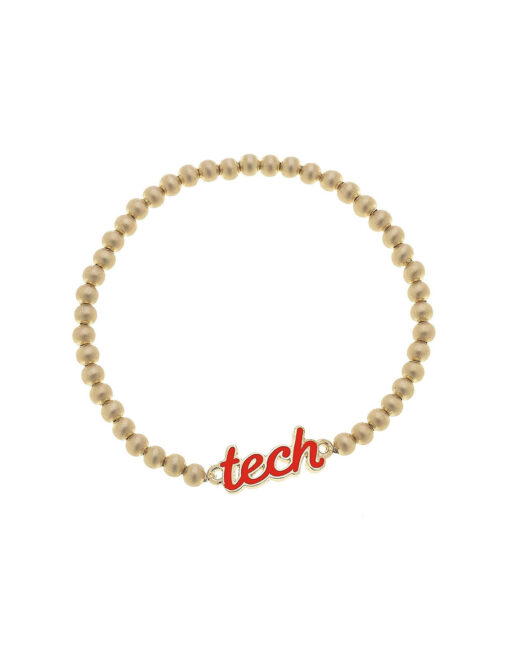 TTU Tech Enamel Script Stretch Bracelet