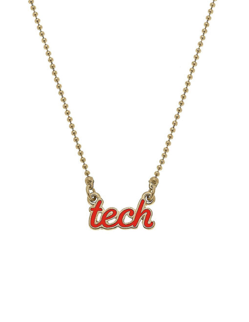 TTU Tech Enamel Script Necklace - Image 2