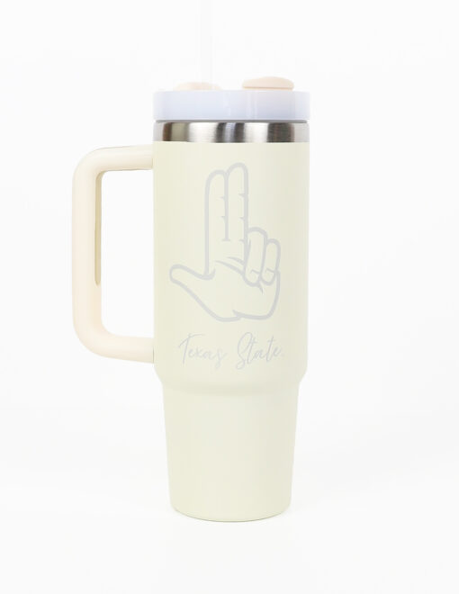 TXST Hand Sign Tumbler
