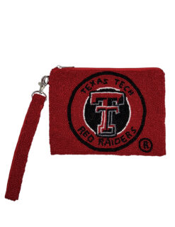 TTU Beaded Wristlet