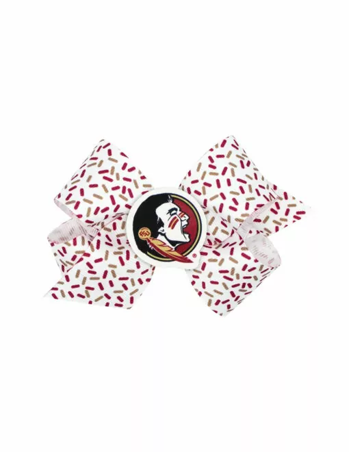FSU Medium Confetti Print Bow