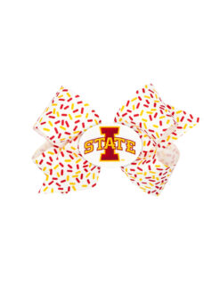 ISU Medium Confetti Print Bow