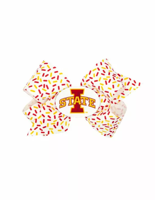 ISU Medium Confetti Print Bow