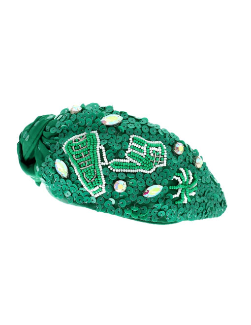 #1 Fan Knitted Beaded Headband - Image 8