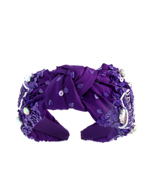 #1 Fan Knitted Beaded Headband - Image 3
