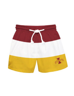 ISU Kids Stripe Swim Shorts