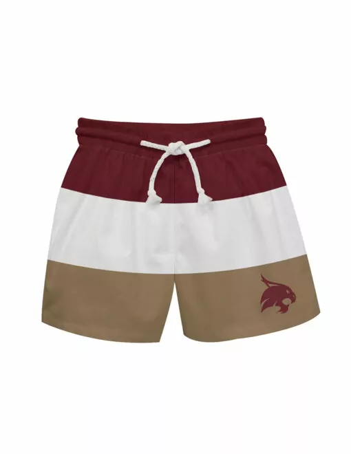 TXST Kids Stripe Swim Shorts