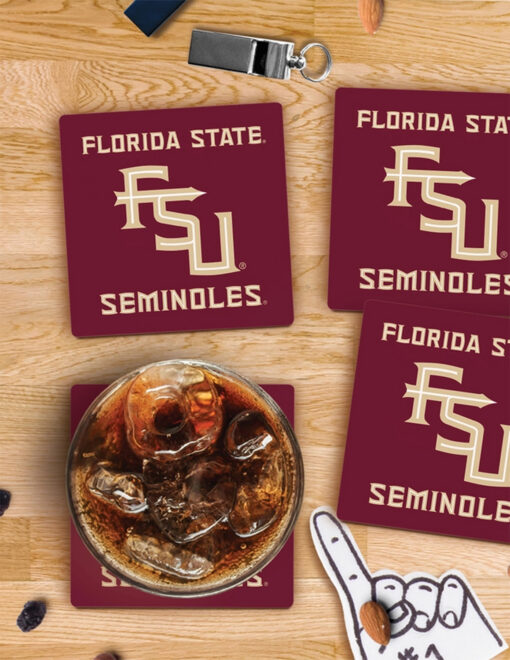 FSU Color Logo Coaster - Image 2