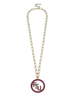 FSU Logo Medallion Necklace