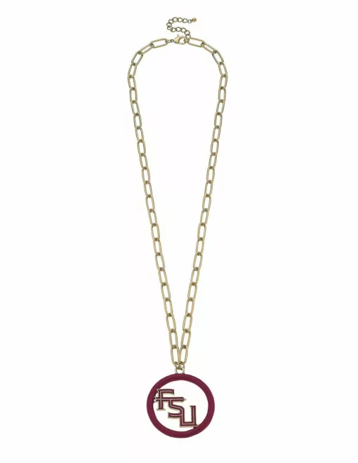 FSU Logo Medallion Necklace