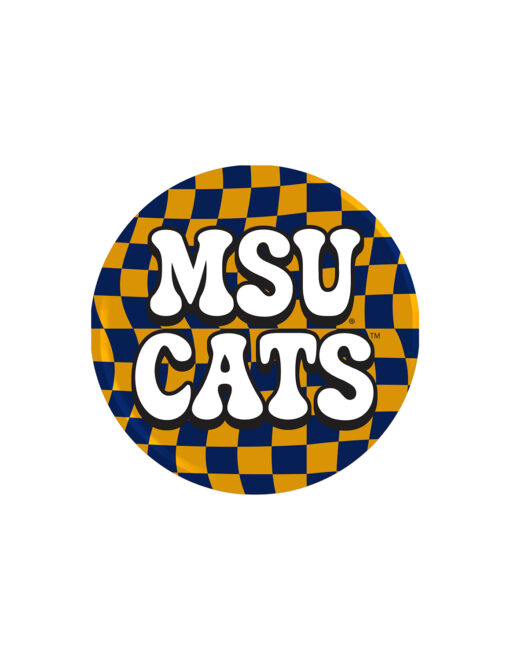 MSU 3" Checkered Button