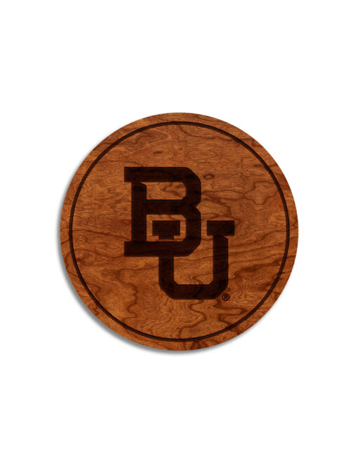 BU Block BU Wooden Coaster