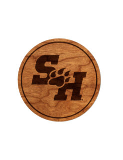 SHSU SH Paw Wooden Coaster