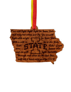 ISU Fight Song Wooden Ornament