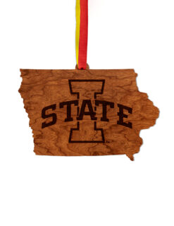 ISU Block I Wooden Ornament