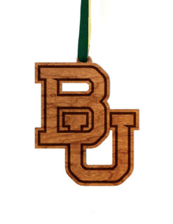 BU Block BU Wooden Ornament