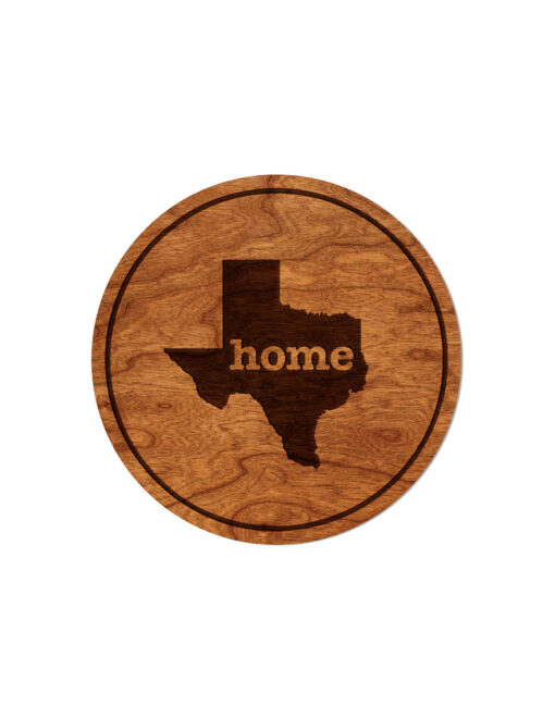 Texas Home Wooden Coaster