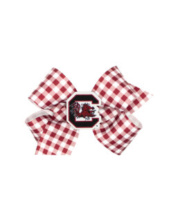 USC Medium Gingham Print Bow