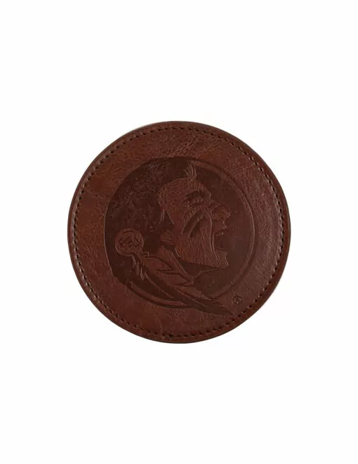 FSU Leather Coaster