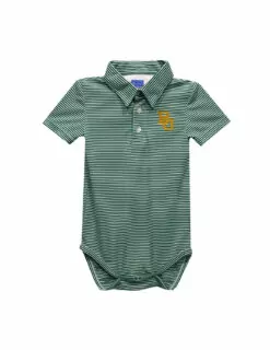 BU Infant Striped Polo Onesie