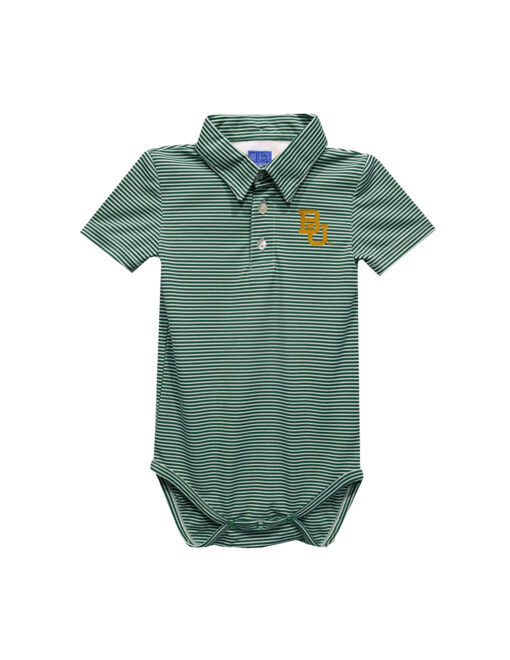 BU Infant Striped Polo Onesie