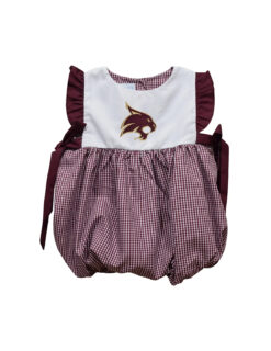 TXST Infant Gingham Bubble