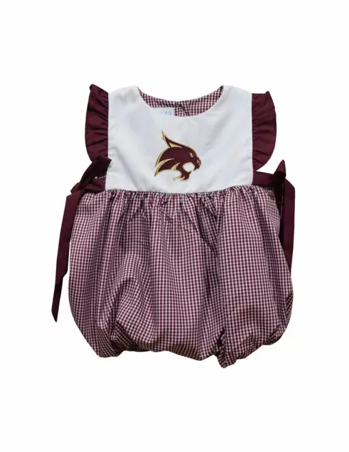 TXST Infant Gingham Bubble