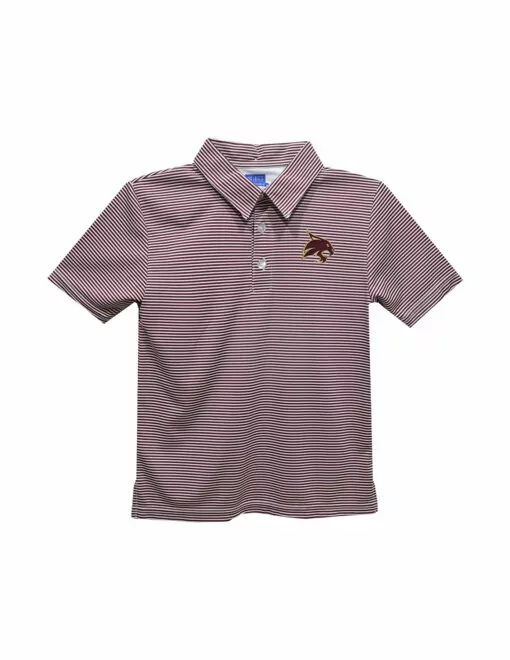 TXST Youth Stripe Short Sleeve Polo