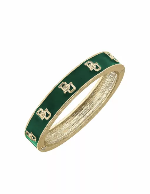 BU Enamel Logo Hinge Bangle