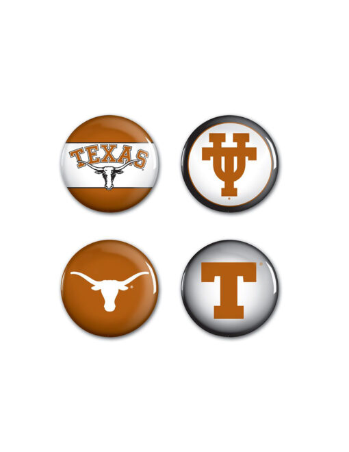 UT Longhorn 4-Pack Buttons