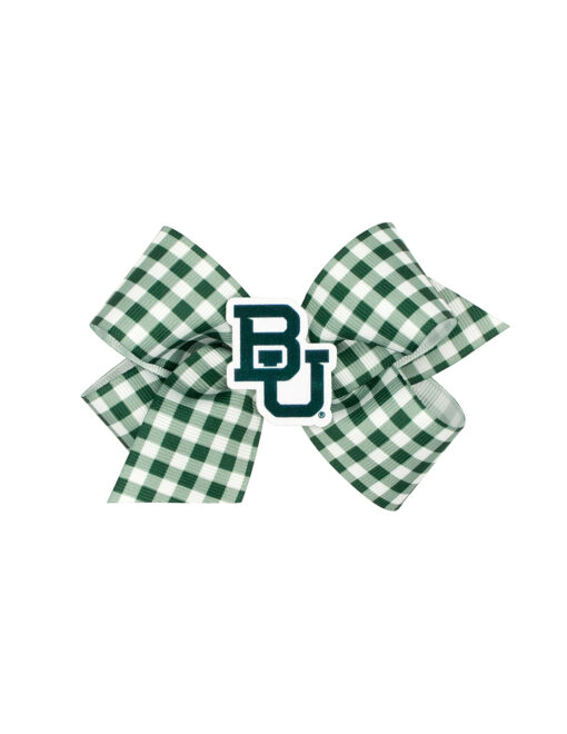 BU Medium Gingham Print Bow
