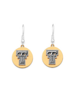 TTU Two-Tone Medallion Earrings