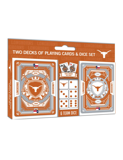 UT 2-Pack Playing Cards & Dice Set