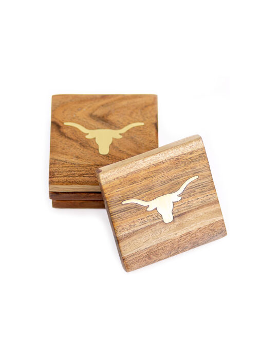 UT Longhorn Wood Coasters