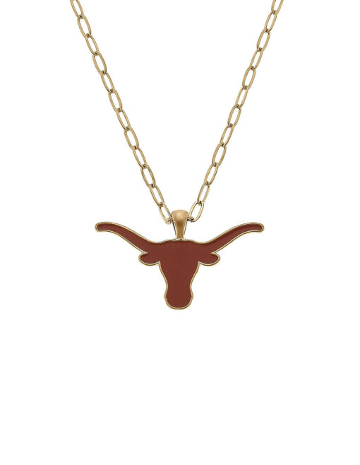 UT Longhorn Enamel Pendant Necklace - Image 2